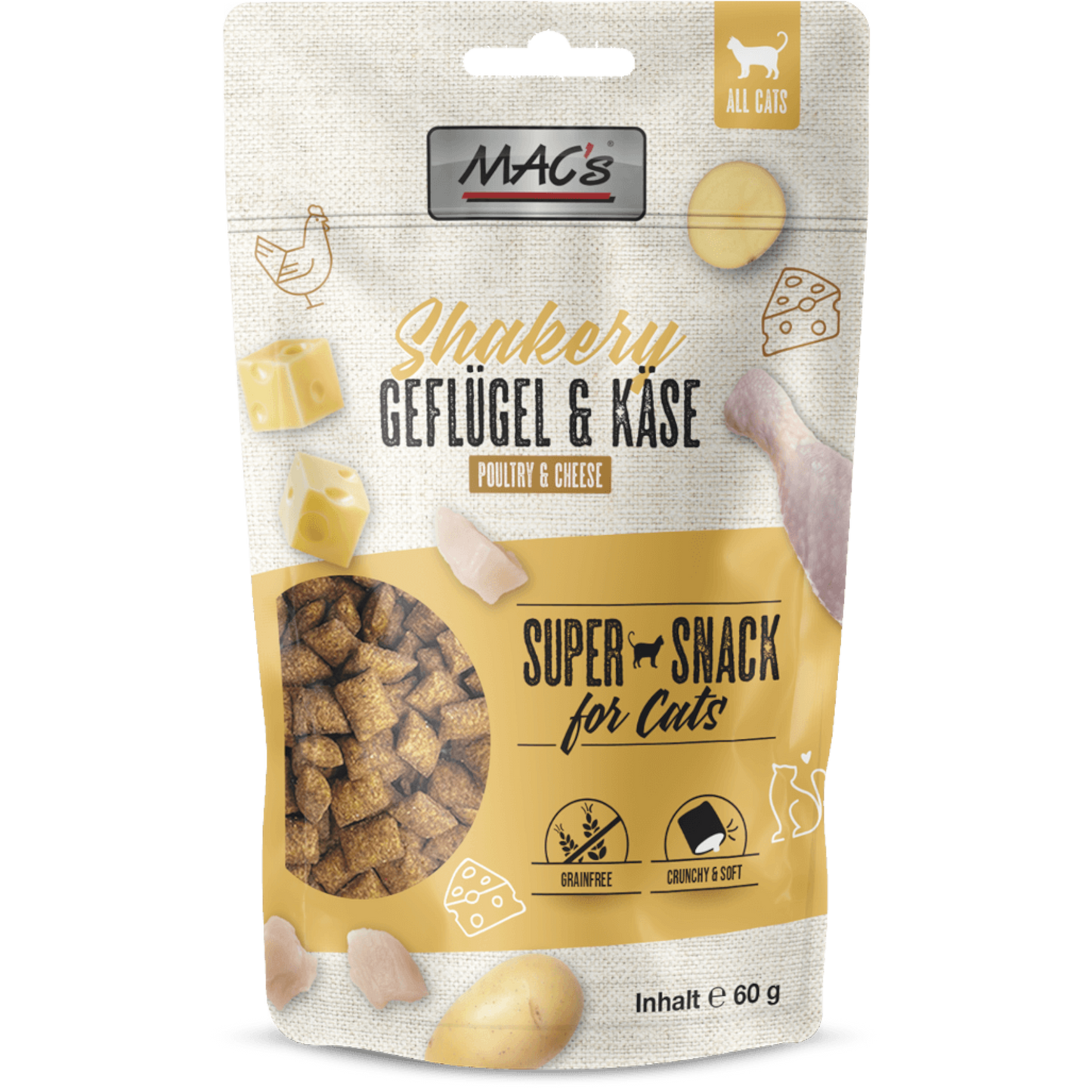MAC’s Cat – Shakery Snacks Geflügel & Käse
