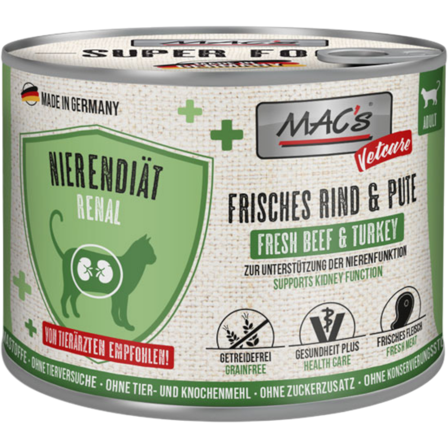 MAC’s Cat - Vetcare Nierendiät Rind & Pute