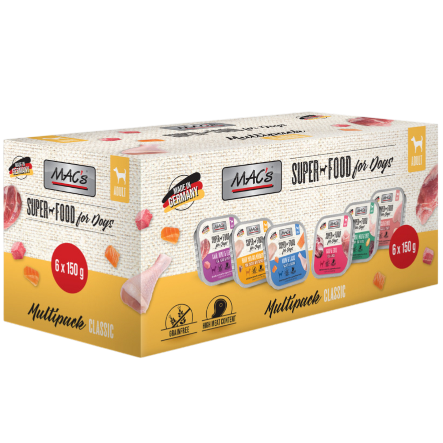 MAC’s Dog – Schale Multipack Classic 6 x 150 g