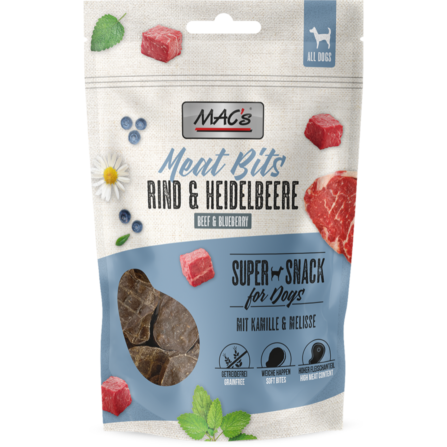 MAC’s Dog – Meat Bits Rind & Heidelbeere