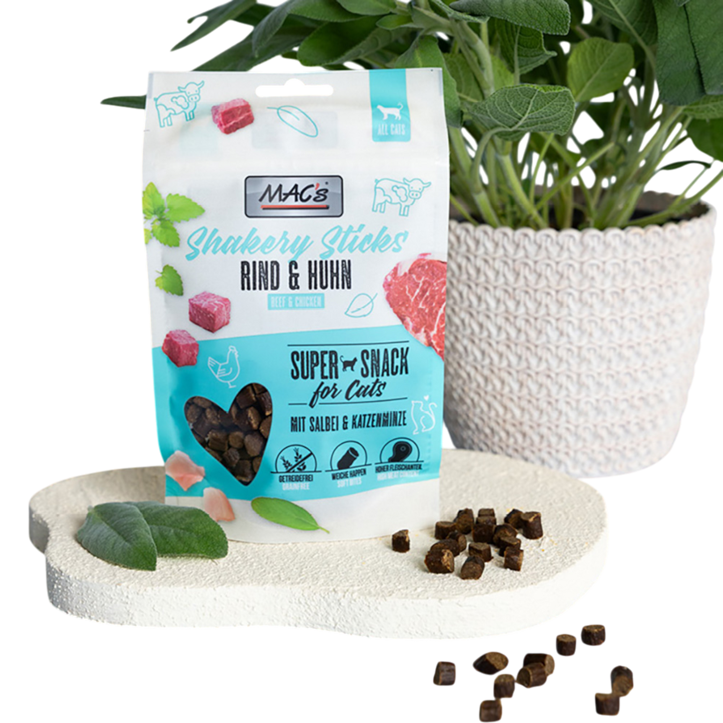 MAC’s Cat – Shakery Sticks Rind & Huhn