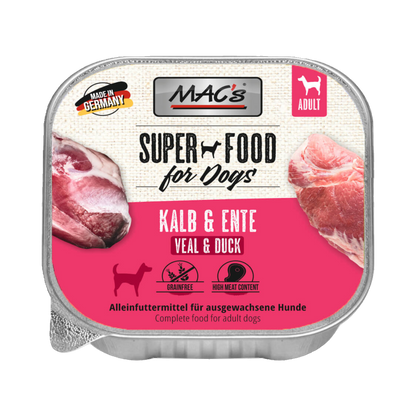 Mac’s Dog Kalb & Ente – Getreidefreie Vollnahrung mit zwei zarten Fleischsorten