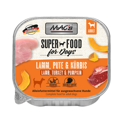 Mac’s Dog Pute & Lamm mit Kürbis – Natürliche Vollnahrung mit feiner Gemüse-Note