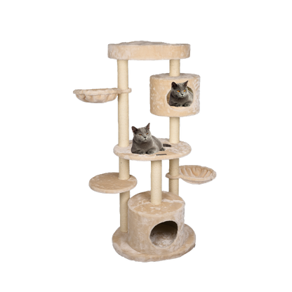 Mehrstöckiger Kratzbaum Inga – Der ideale Abenteuerspielplatz für Katzen