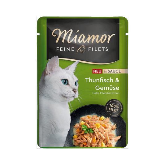 Miamor Feine Filets in Sauce - Thunfisch & Gemüse 100g