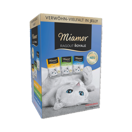 Miamor Ragout Royale in Jelly – Multibox Adult Kaninchen, Thunfisch & Huhn (12 x 100g)