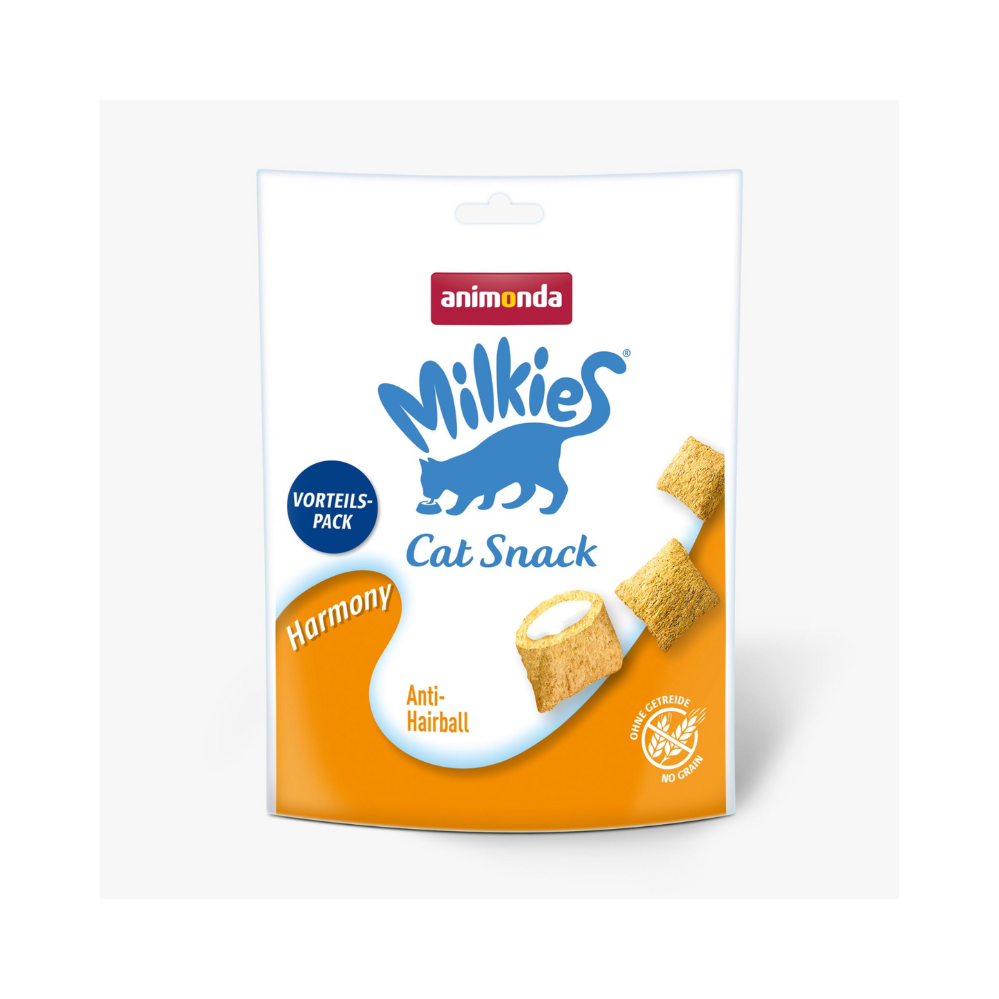 Milkies Adult Milchsnack Harmony – Knusperkissen mit Anti-Hairball-Effekt für eine glückliche Katze