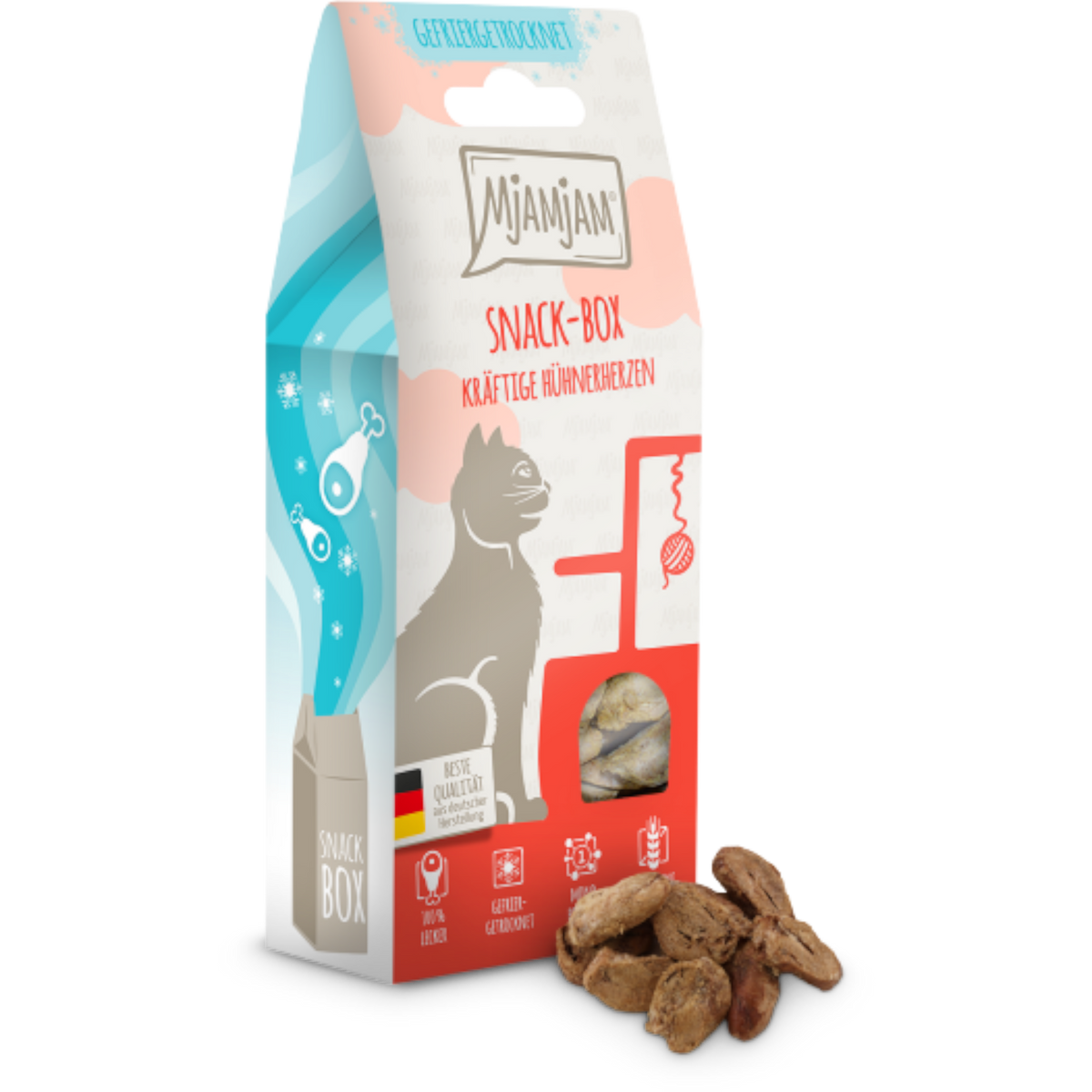 MjAMjAM Cat - Snackbox kräftige Hühnerherzen