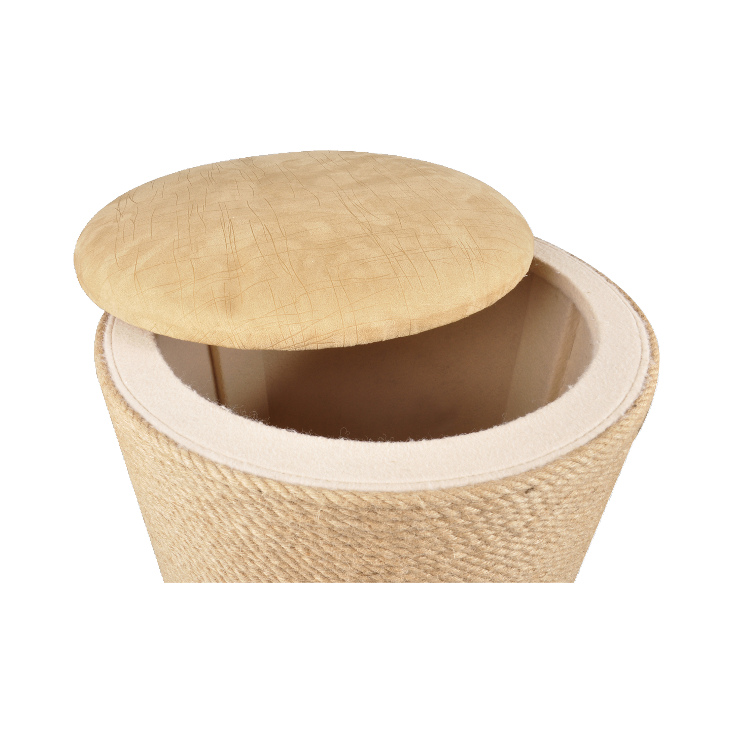 Multifunktionale Kratztonne Ottoman – Kratzen, Schlafen & Verstauen in Einem