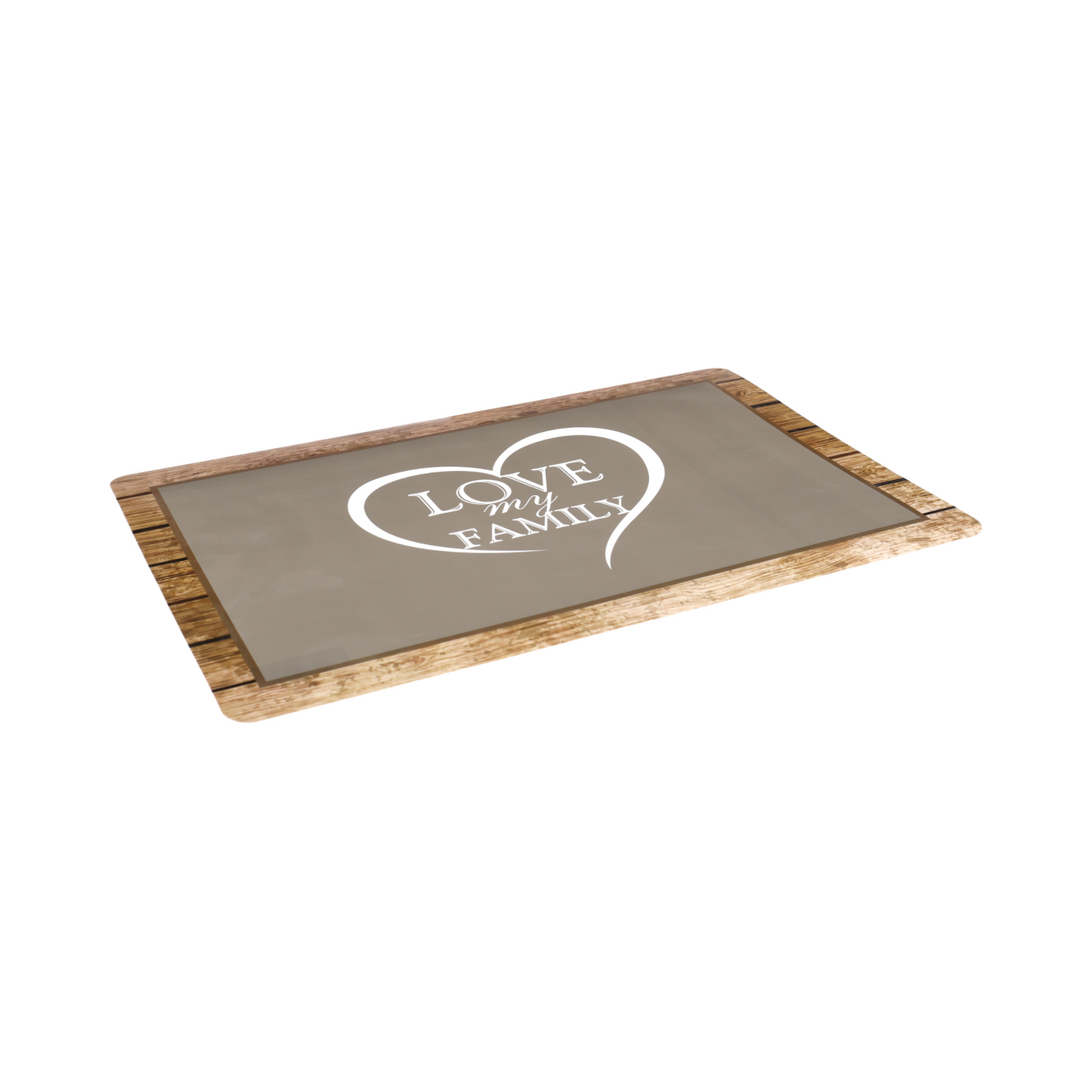 Napfunterlage Shabby Chic Rechteck Braun – Stilvoller Schutz für den Futterplatz Ihres Lieblings!