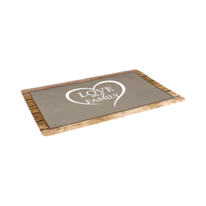 Napfunterlage Shabby Chic Rechteck Braun – Stilvoller Schutz für den Futterplatz Ihres Lieblings!