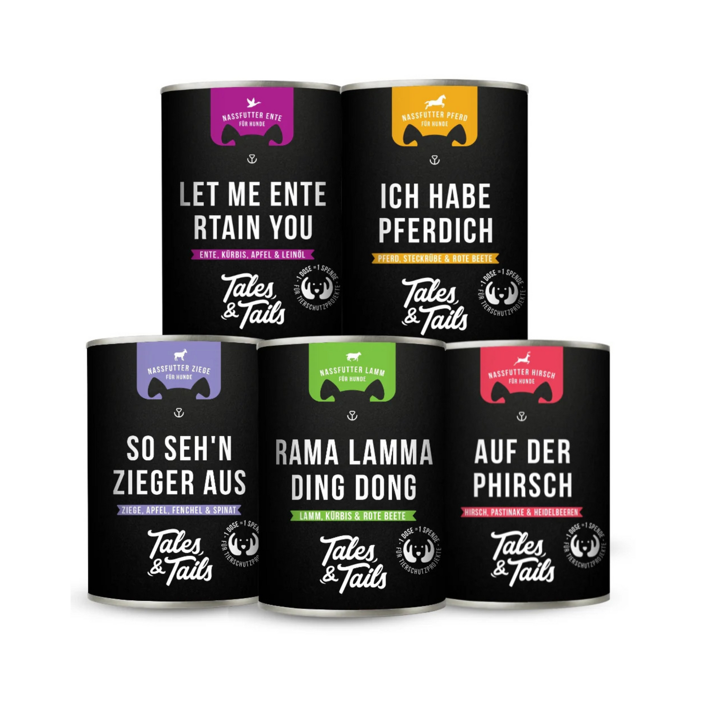 Nassfutter Paket – Alle 5 Sorten im Mix für Hunde