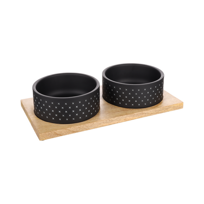 Nervo Duo Dinner – Stilvolles Futter- & Trinknapf-Set für Ihren Vierbeiner