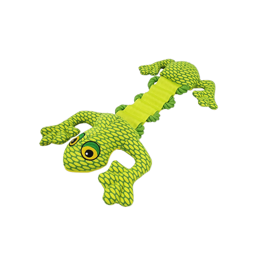 Nylon-Frosch – Robustes Spielzeug mit Seil & Quietscher
