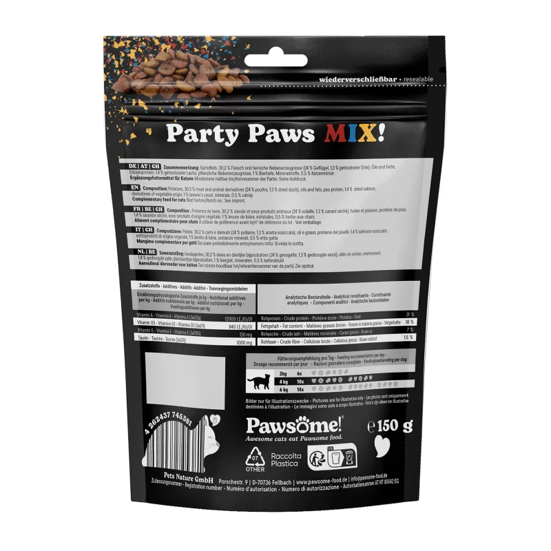 Pawsome Cat - Crunchy Party Paws Mix