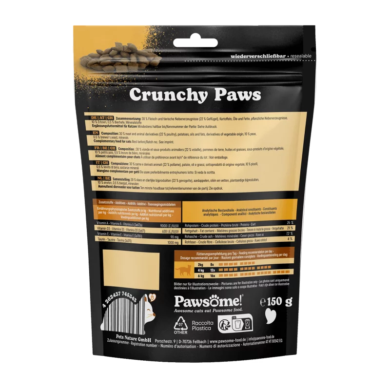 Pawsome Cat - Crunchy Paws mit Geflügel