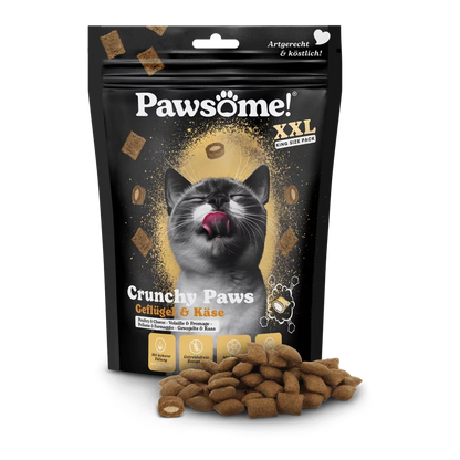 Pawsome Cat - Crunchy Paws mit Geflügel & Käse