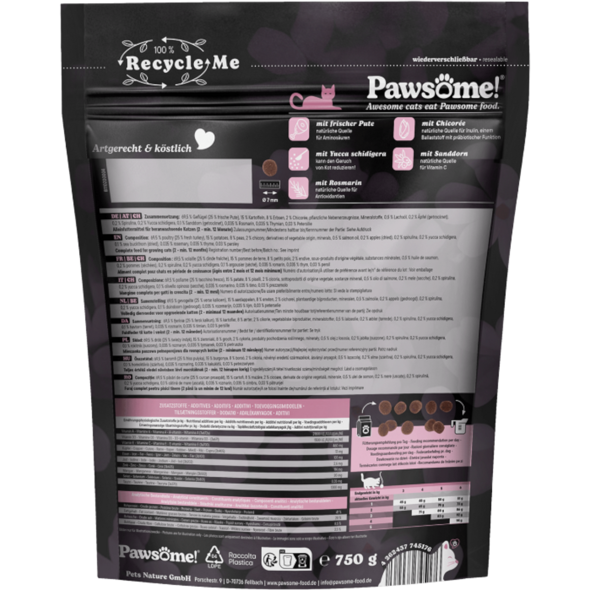 Pawsome Cat - Fresh & Dry Kitten mit Pute