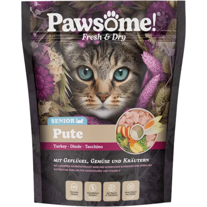 Pawsome Cat - Fresh & Dry Senior mit Pute