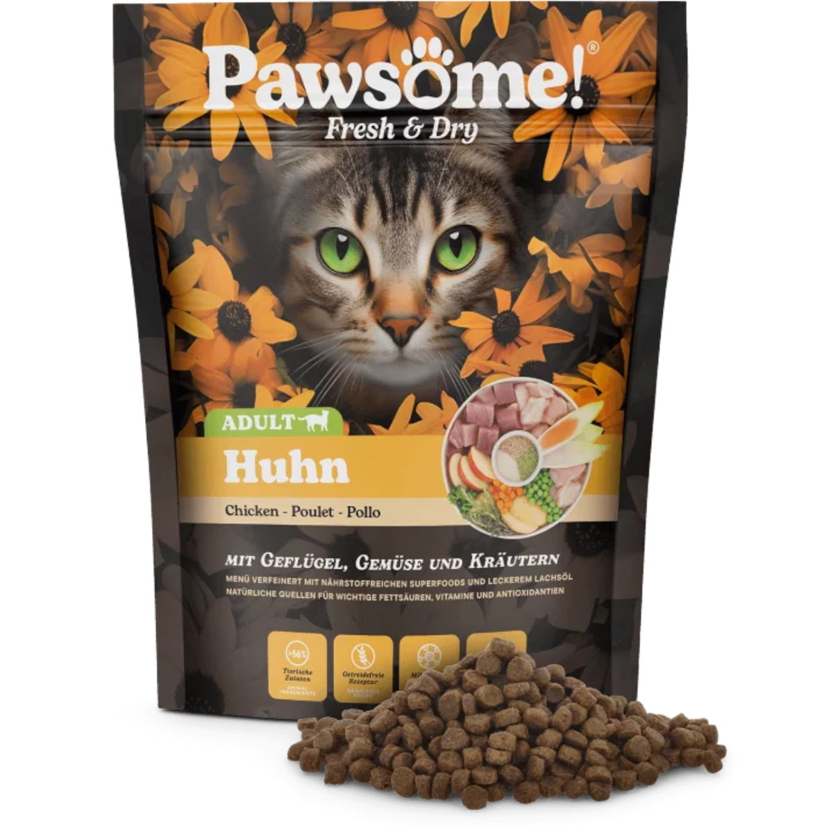 Pawsome Cat - Fresh & Dry mit Huhn