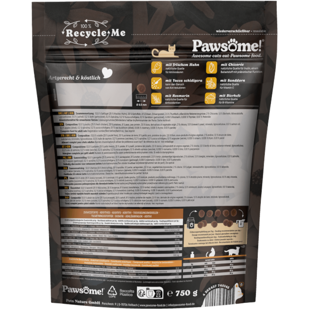 Pawsome Cat - Fresh & Dry mit Huhn