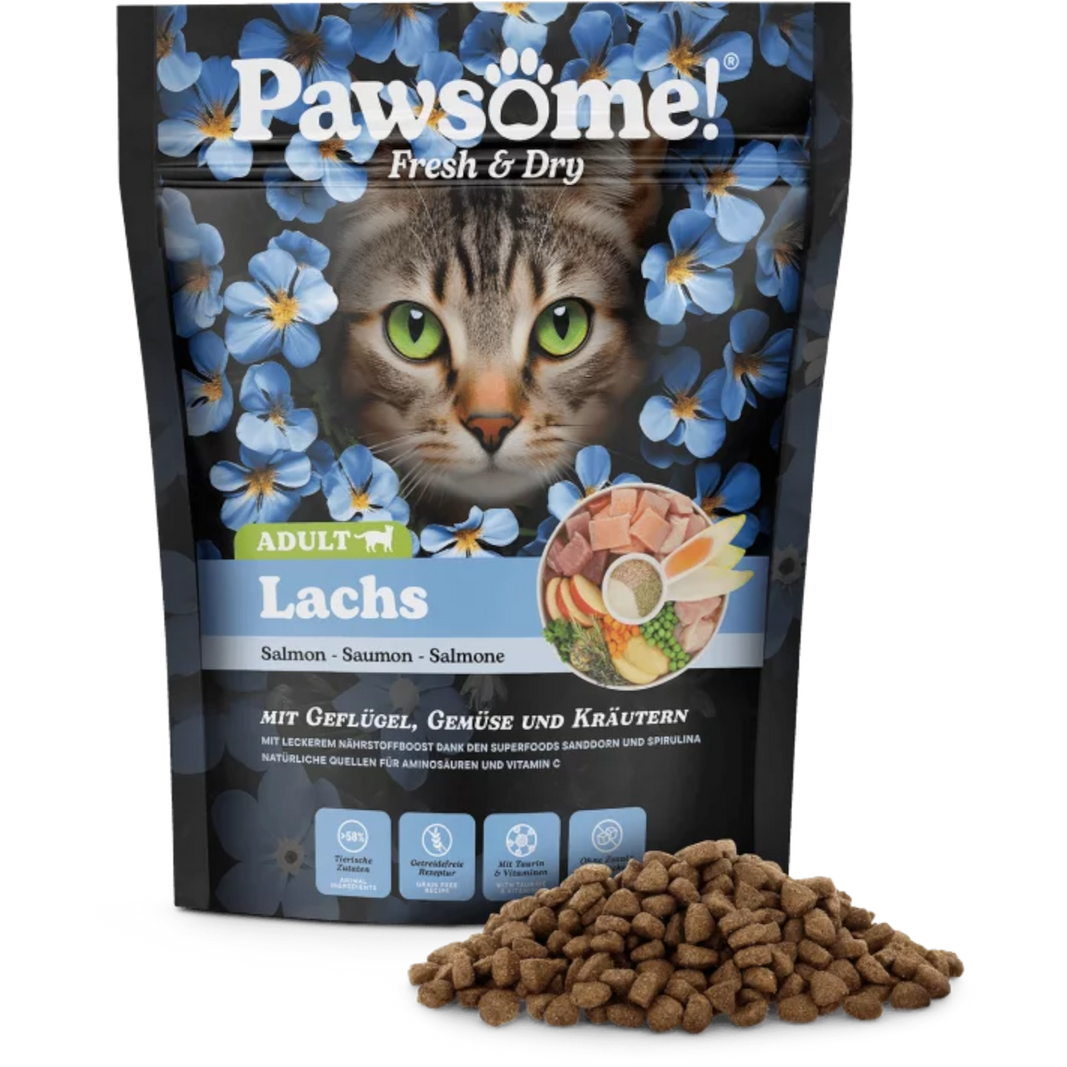 Pawsome Cat - Fresh & Dry mit Lachs
