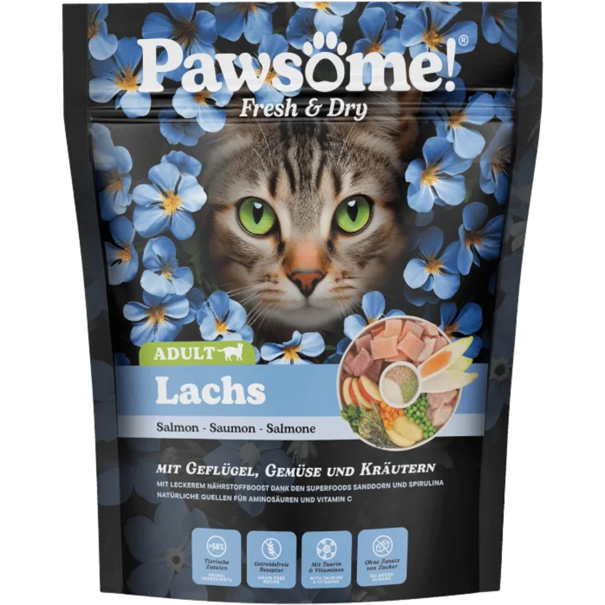 Pawsome Cat - Fresh & Dry mit Lachs