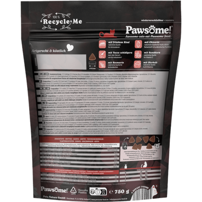 Pawsome Cat - Fresh & Dry mit Sterilisiertem Rind