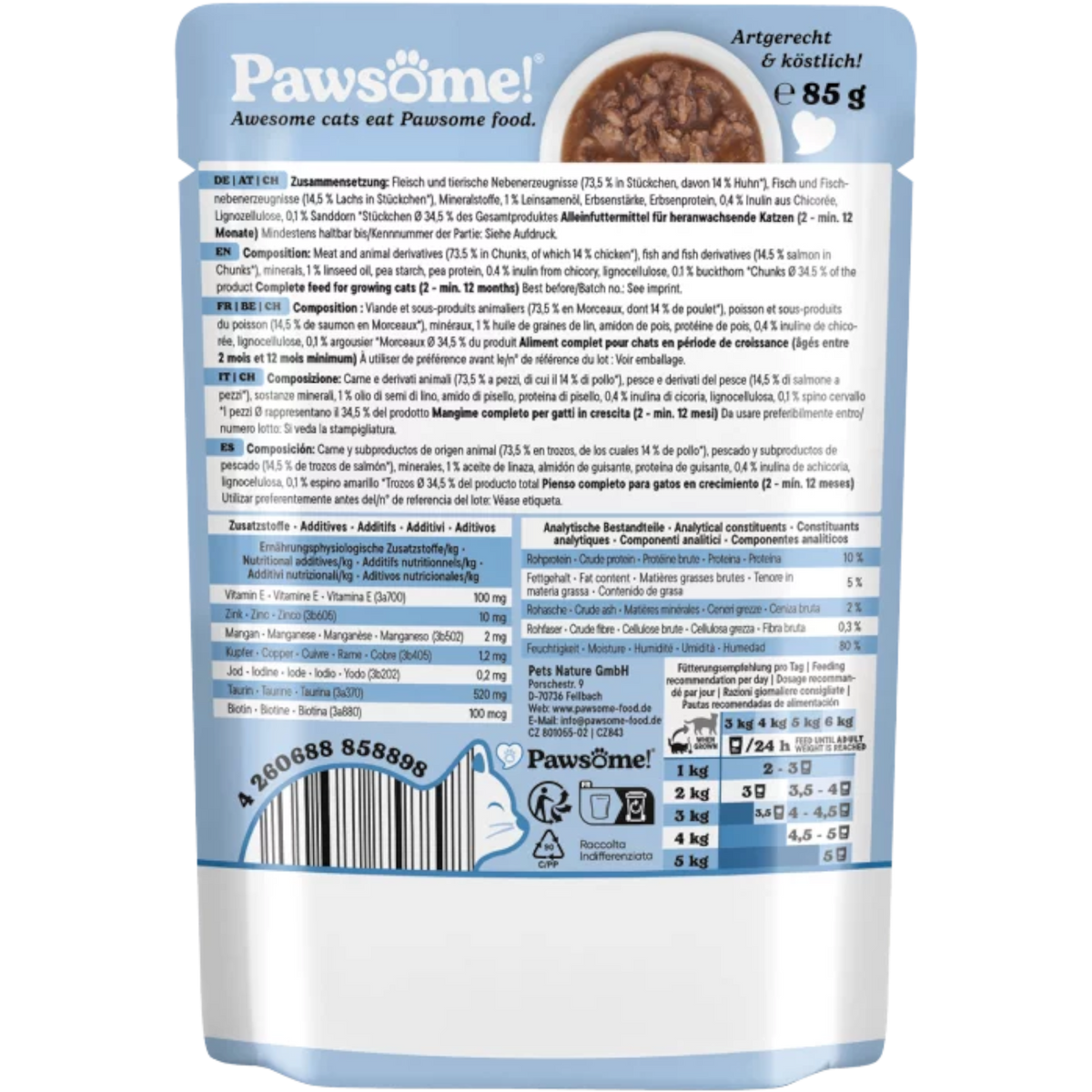 Pawsome Cat - Multipack Kitten mit Lachs