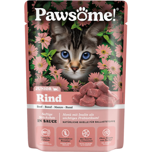Pawsome Cat - Frischebeutel Kitten mit Rind