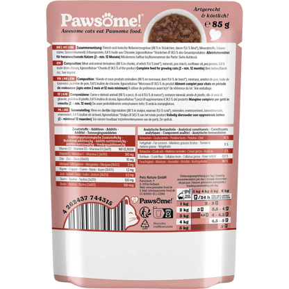 Pawsome Cat - Multipack Kitten mit Rind & Pute