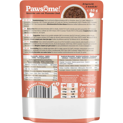 Pawsome Cat - Frischebeutel Senior mit Kalb