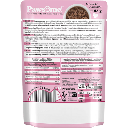 Pawsome Cat - Frischebeutel Senior mit Pute