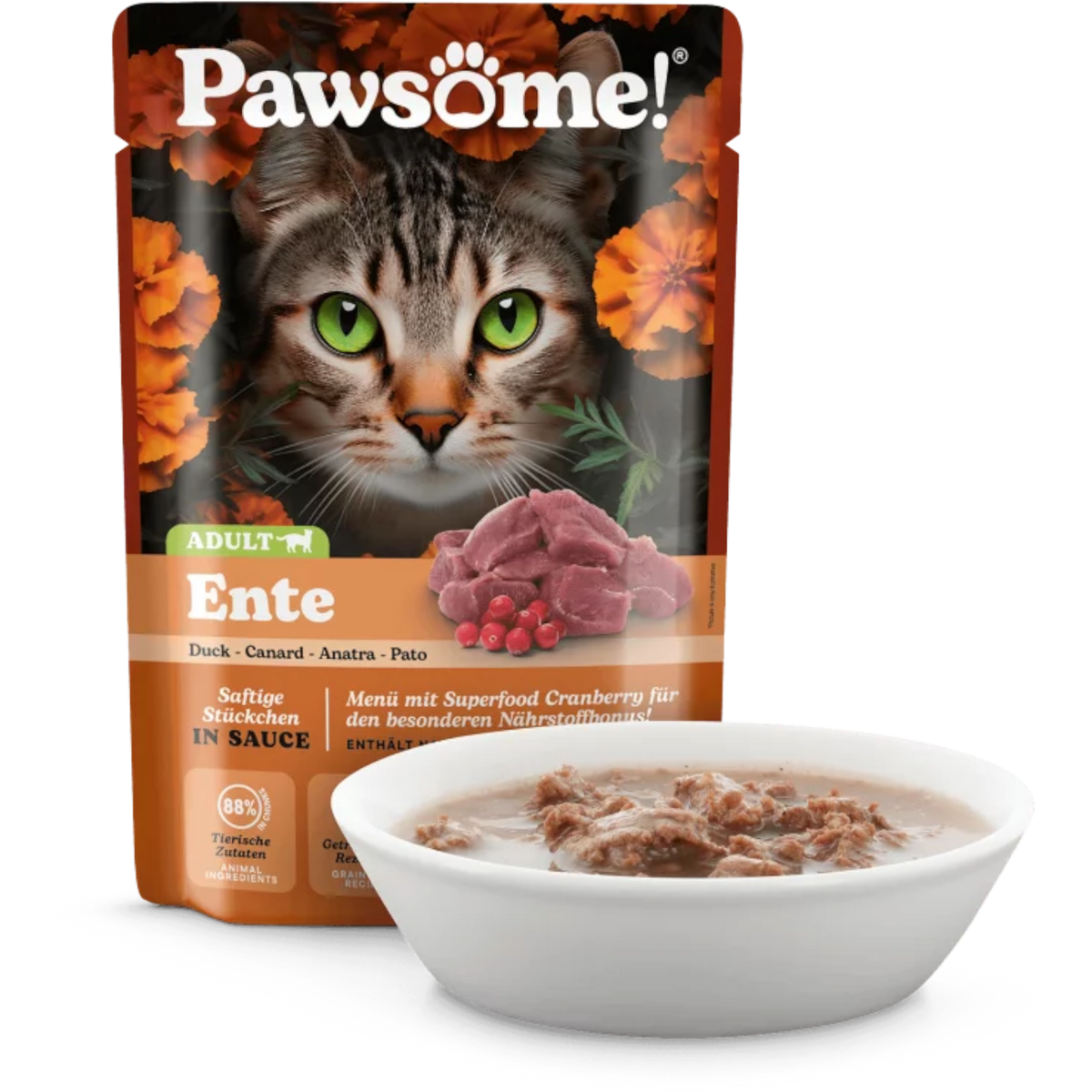 Pawsome Cat - Frischebeutel mit Ente