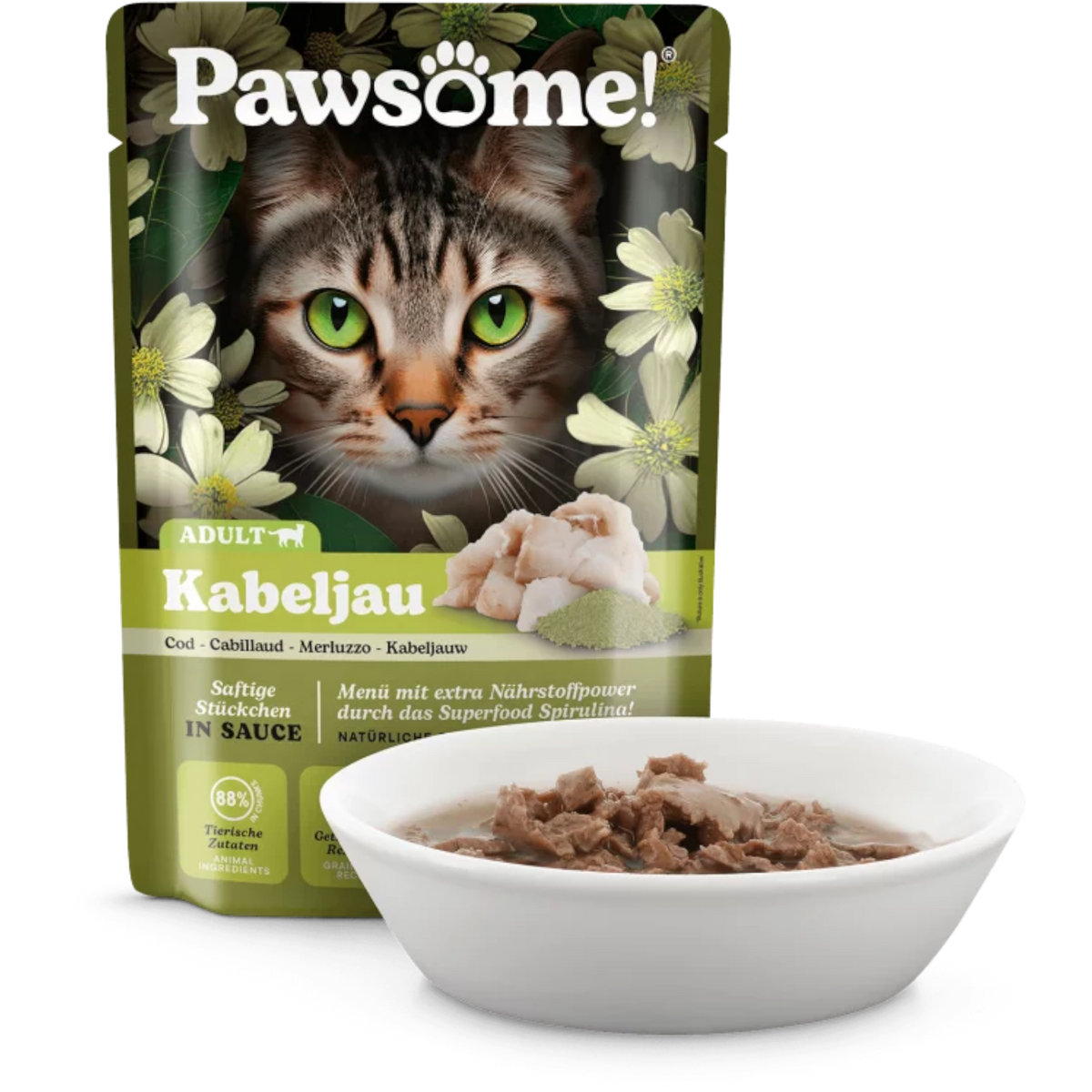Pawsome Cat - Frischebeutel mit Kabeljau