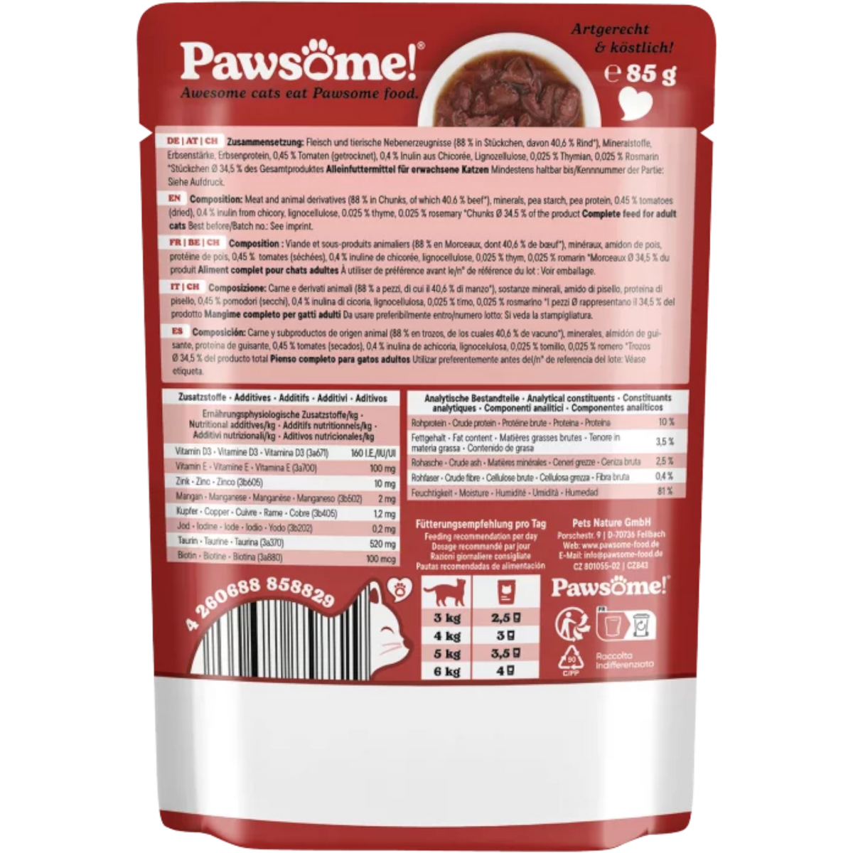 Pawsome Cat - Multipack mit Rind