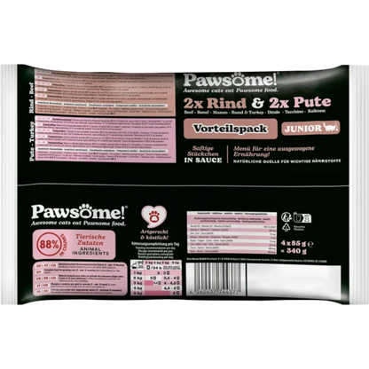 Pawsome Cat - Multipack Kitten mit Rind & Pute