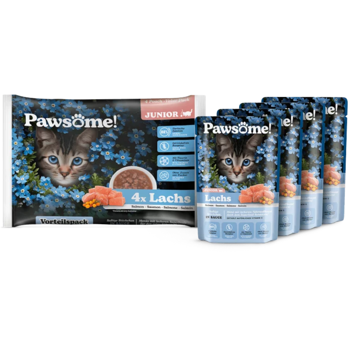 Pawsome Cat - Multipack Kitten mit Lachs