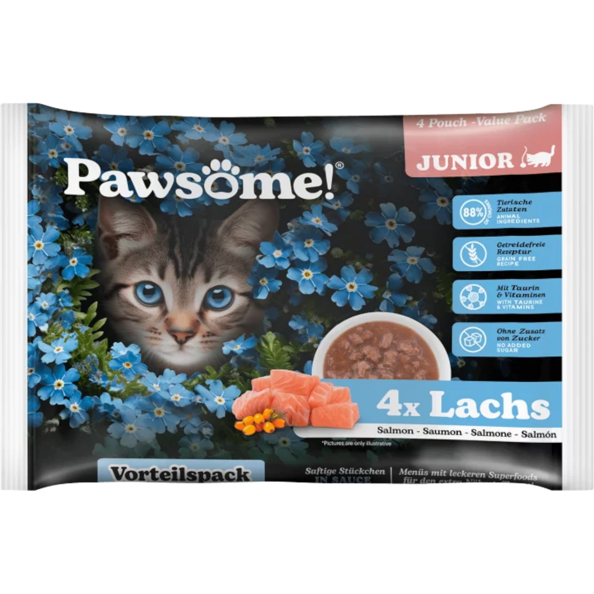 Pawsome Cat - Multipack Kitten mit Lachs