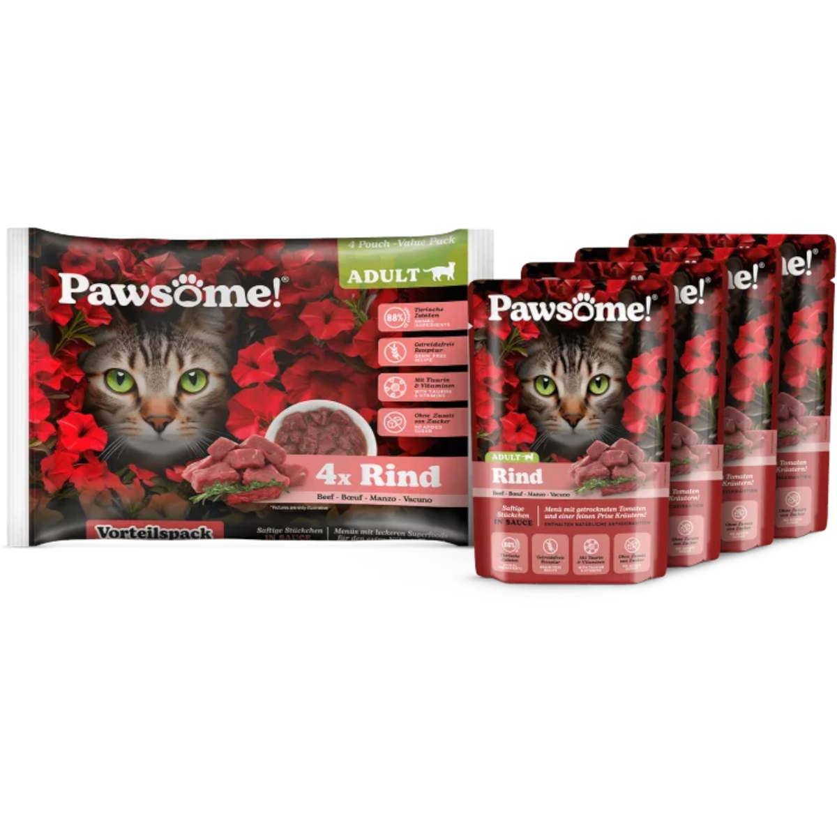 Pawsome Cat - Multipack mit Rind