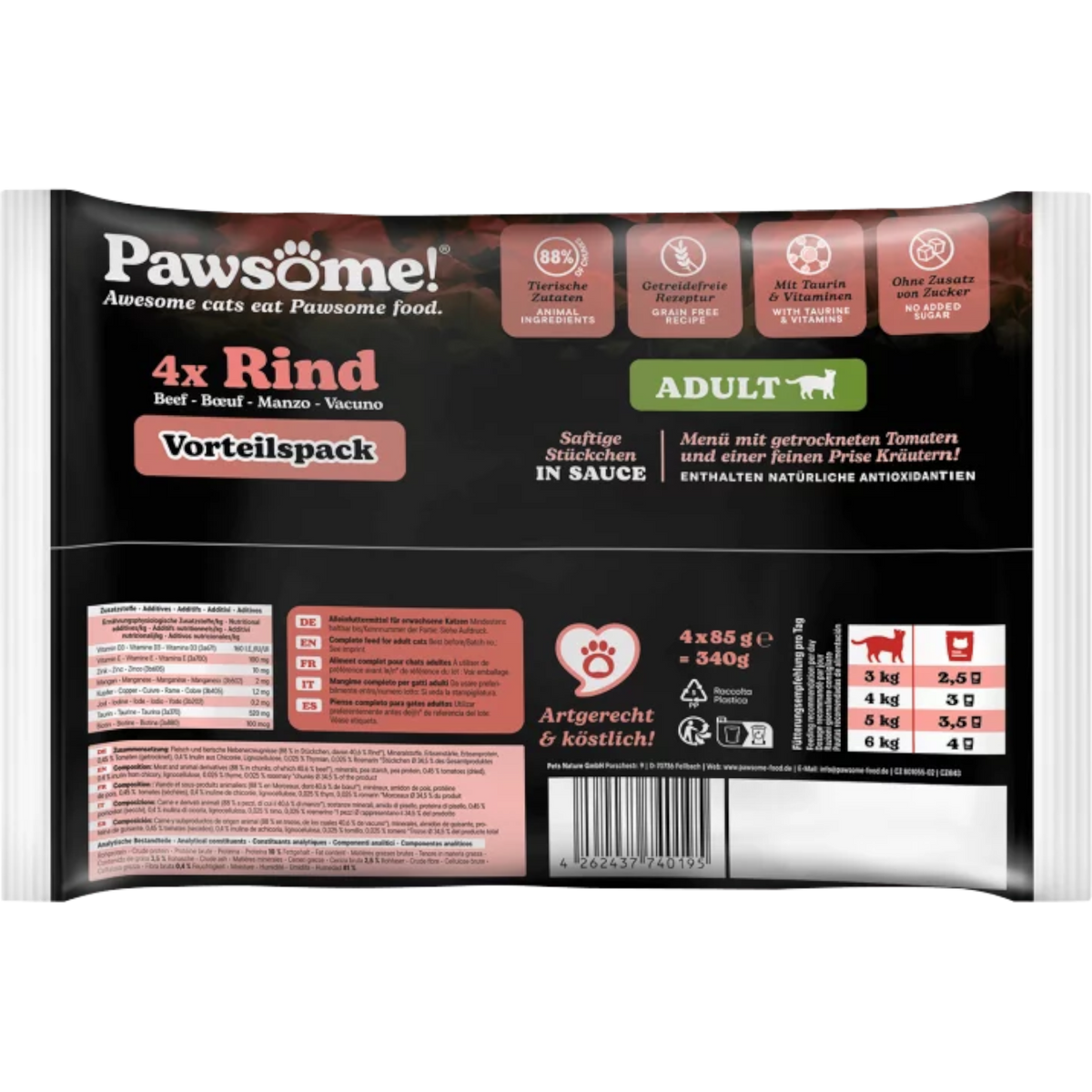 Pawsome Cat - Multipack mit Rind