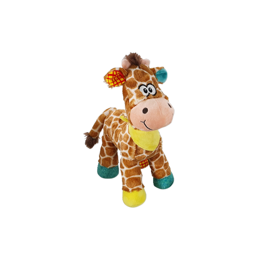 Plüsch-Giraffe – Bunter Kuschel- & Spielspaß mit eingebautem Quietscher!