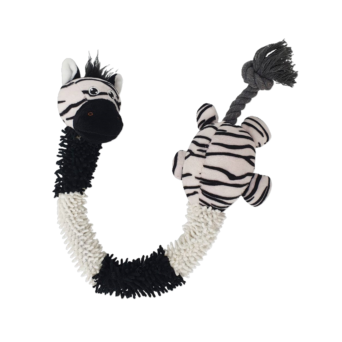 Plüschtier mit Seil – Robustes Zebra für langanhaltenden Spielspaß