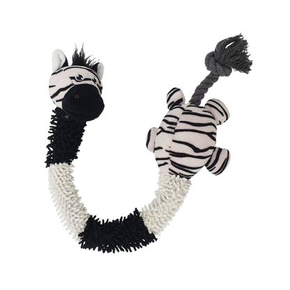 Plüschtier mit Seil – Robustes Zebra für langanhaltenden Spielspaß
