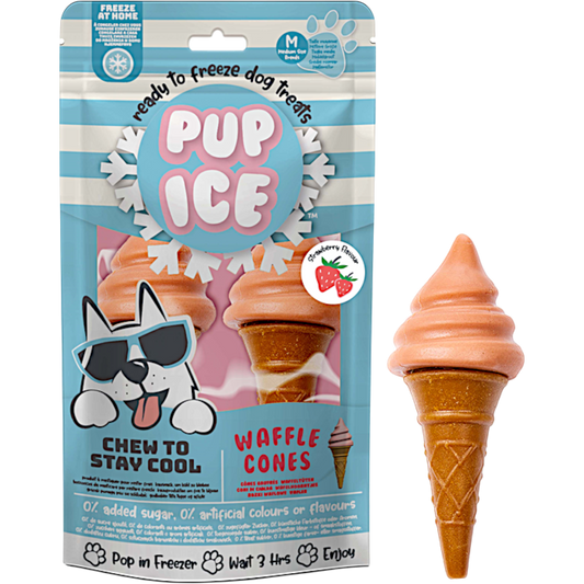 Pup Ice - Eiswaffeltüte Erdbeere