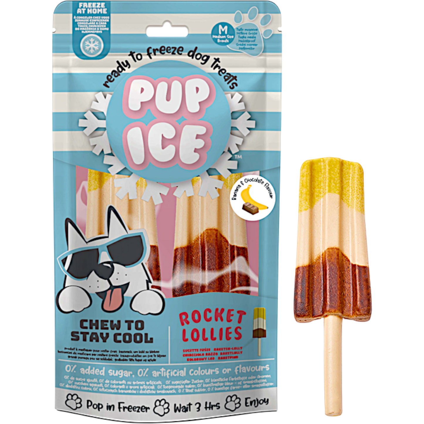 Pup Ice – Raketen-Eislutscher Banane-Schokolade