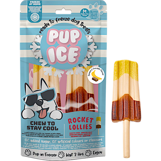 Pup Ice – Raketen-Eislutscher Banane-Schokolade