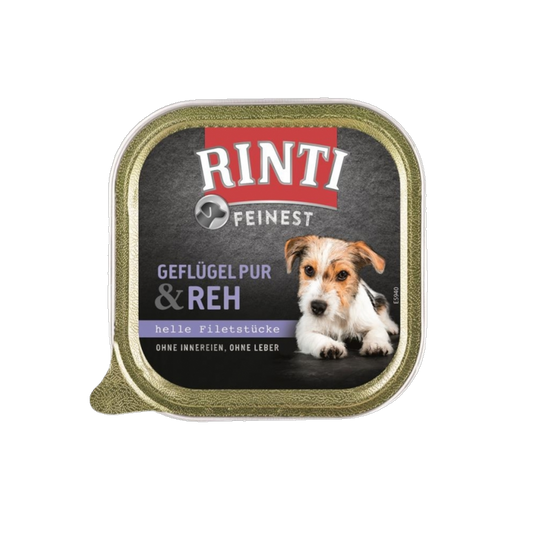 RINTI Feinest Schale – Geflügel Pur & Reh 150g