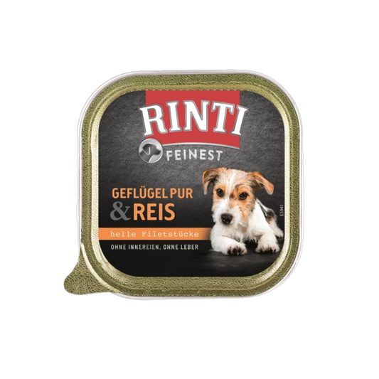 RINTI Feinest Schale – Geflügel Pur & Reis 150g