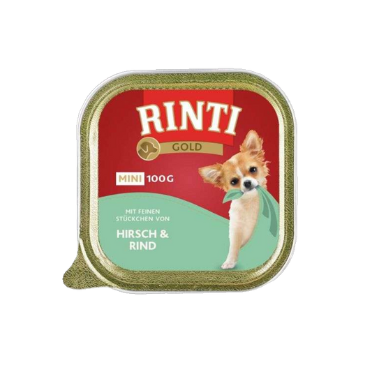 RINTI Gold Mini - Hirsch & Rind 100g
